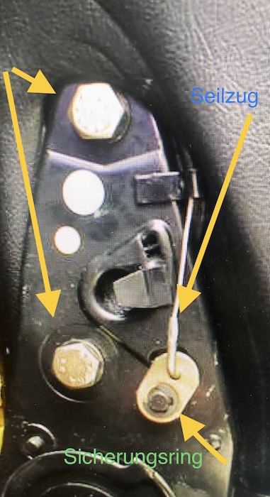 Porsche 944 Tausch Rücklehne Vordersitze 2